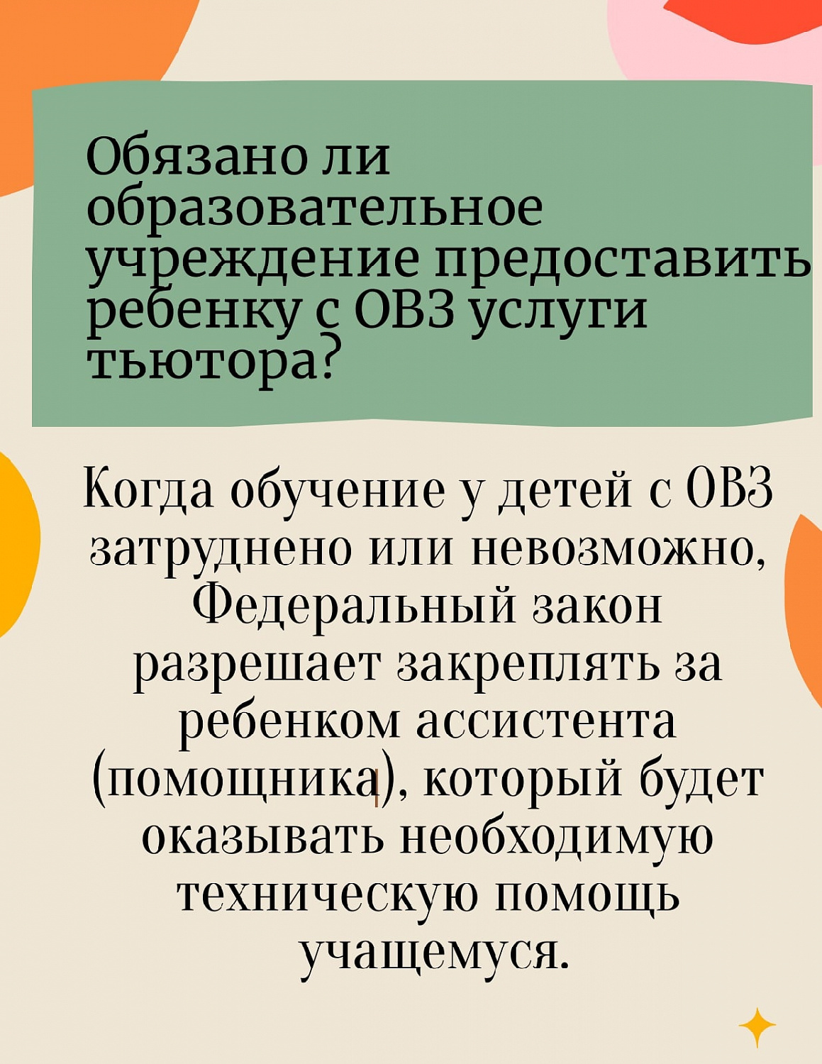 На какое сопровождение может рассчитывать особенный ребенок в школе? 